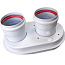 Адаптер дымохода двухканальный 80/80, Al (Рысь, Ягуар), Protherm