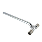 Тройник пресс с хромированной трубкой 20х15х20мм, 30см, Valtec