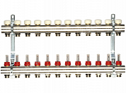 Коллекторная группа с расходомерами 1”х3/4” 12 выходов GF