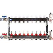 Коллекторная группа в сборе с расходомерами  9 выходов (нерж. сталь) Rommer