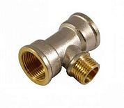 Тройник переходной  3/4”х1/2”х3/4” г/ш/г (никель) Tim