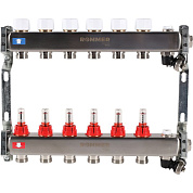 Коллекторная группа с расходомерами  6 выходов (нерж. сталь) Rommer